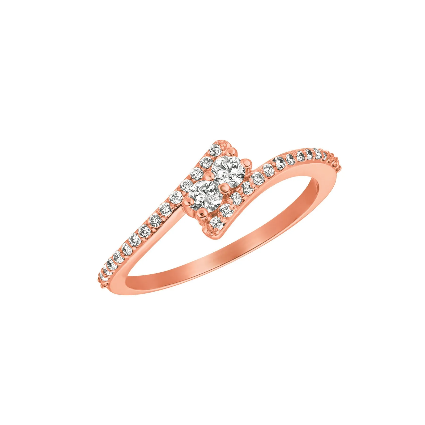 0.35 Carat Natural Diamond Ring G SI 14K White Gold