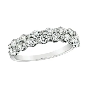 1.00 Carat Natural Diamond Ring Band G-H SI2 14K White Gold