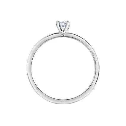 10K White Gold (0.20ct) Canadian Diamond Solitare Ring