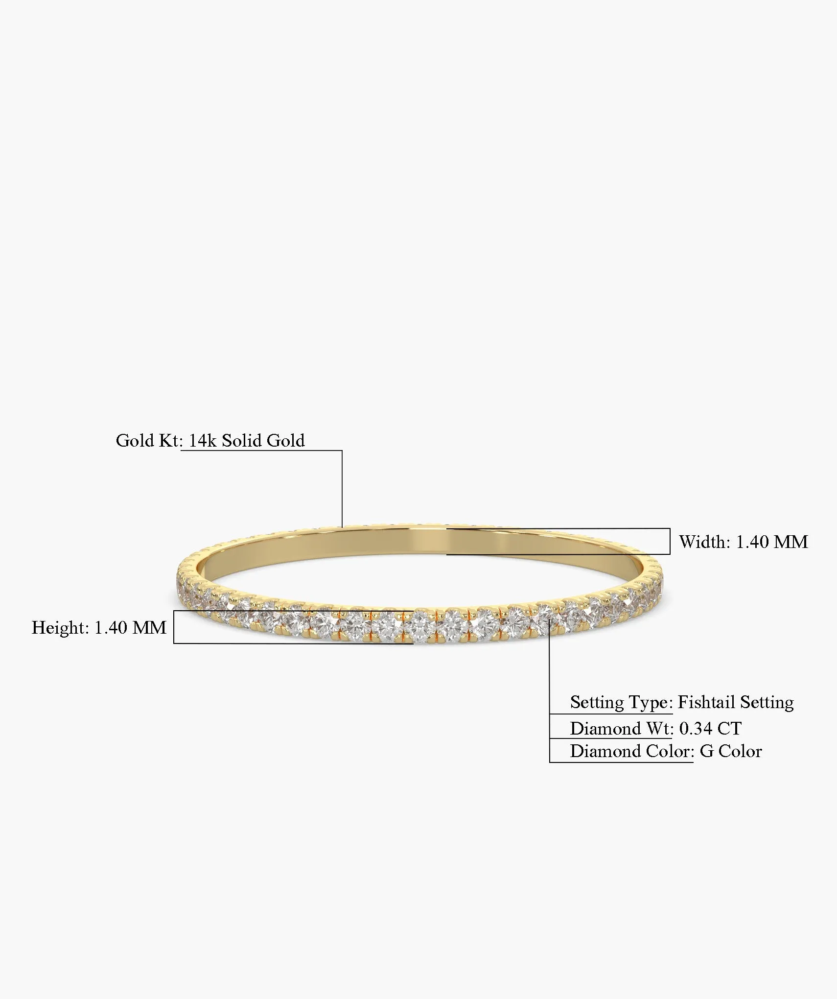 1.10 MM Endless Diamond Glow Band