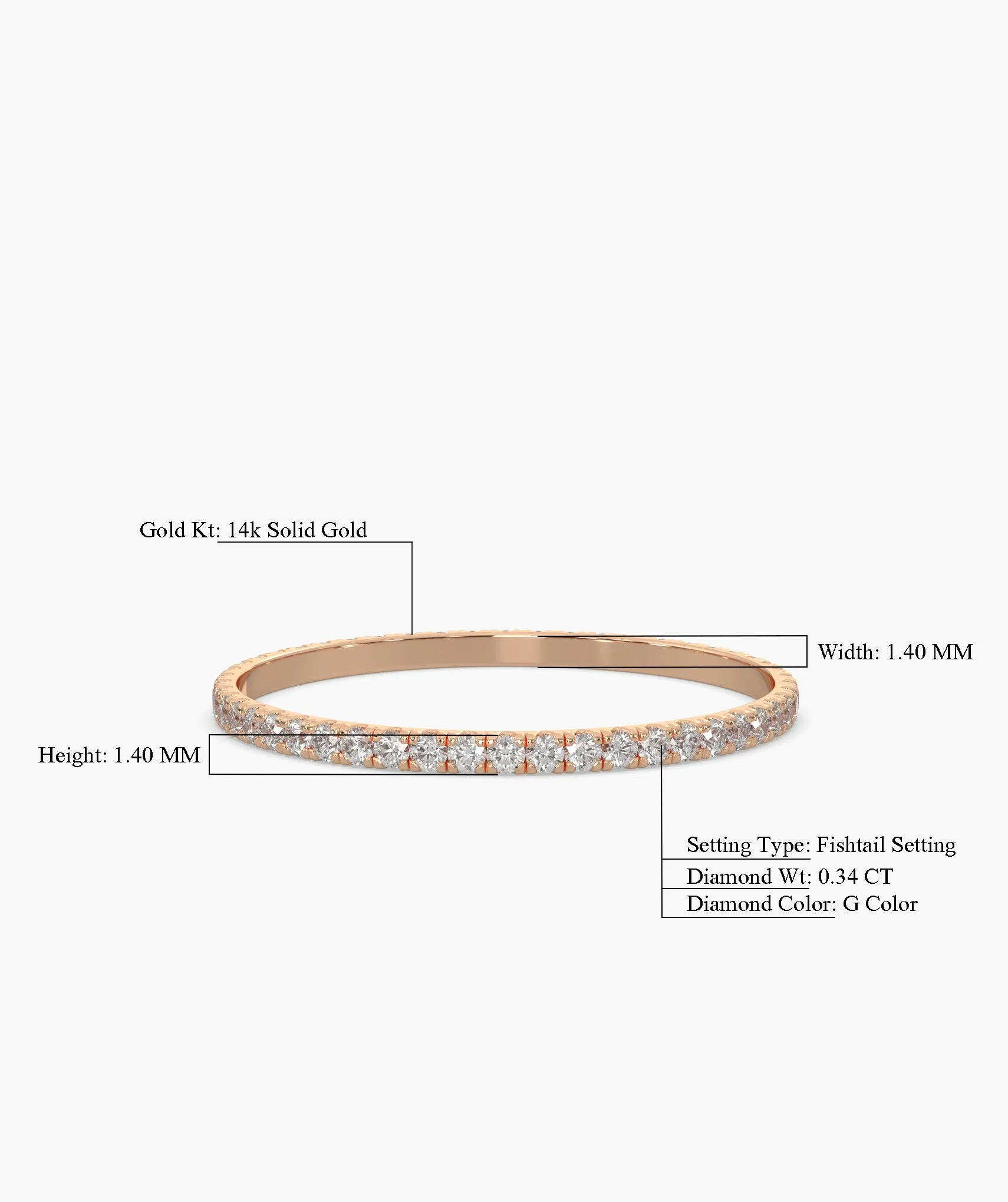1.10 MM Endless Diamond Glow Band