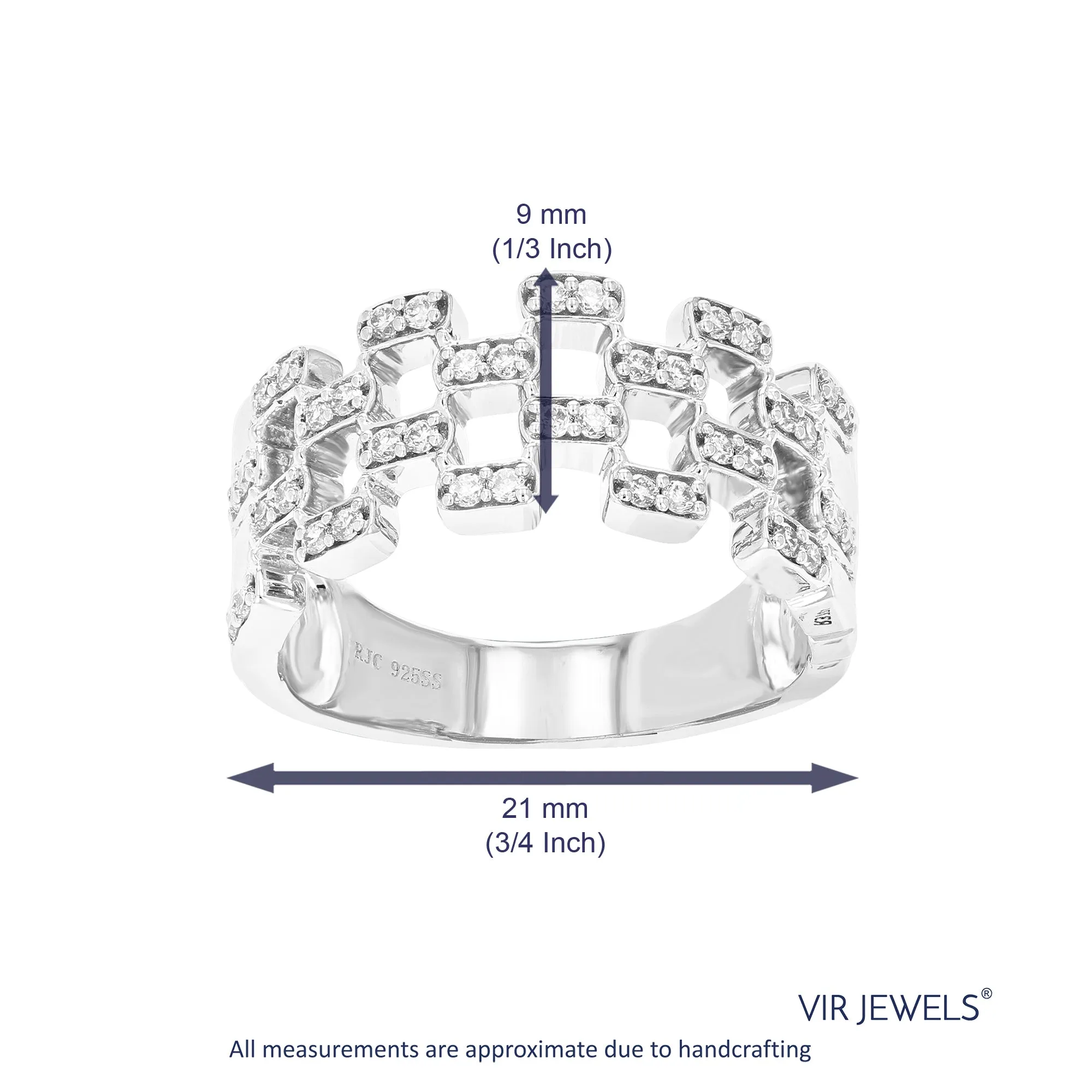 1/3 cttw Zig Zag Lab Grown Diamond Engagement Rings in Silver