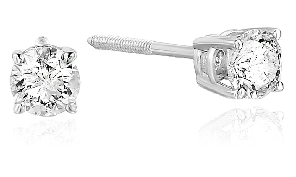 1/4 to 2 cttw Diamond Stud Earrings in 14k Gold