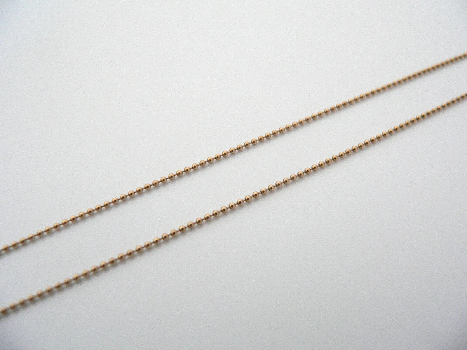 14K Gold Bead Chain Necklace for Pendants Charms Gift Love Statement