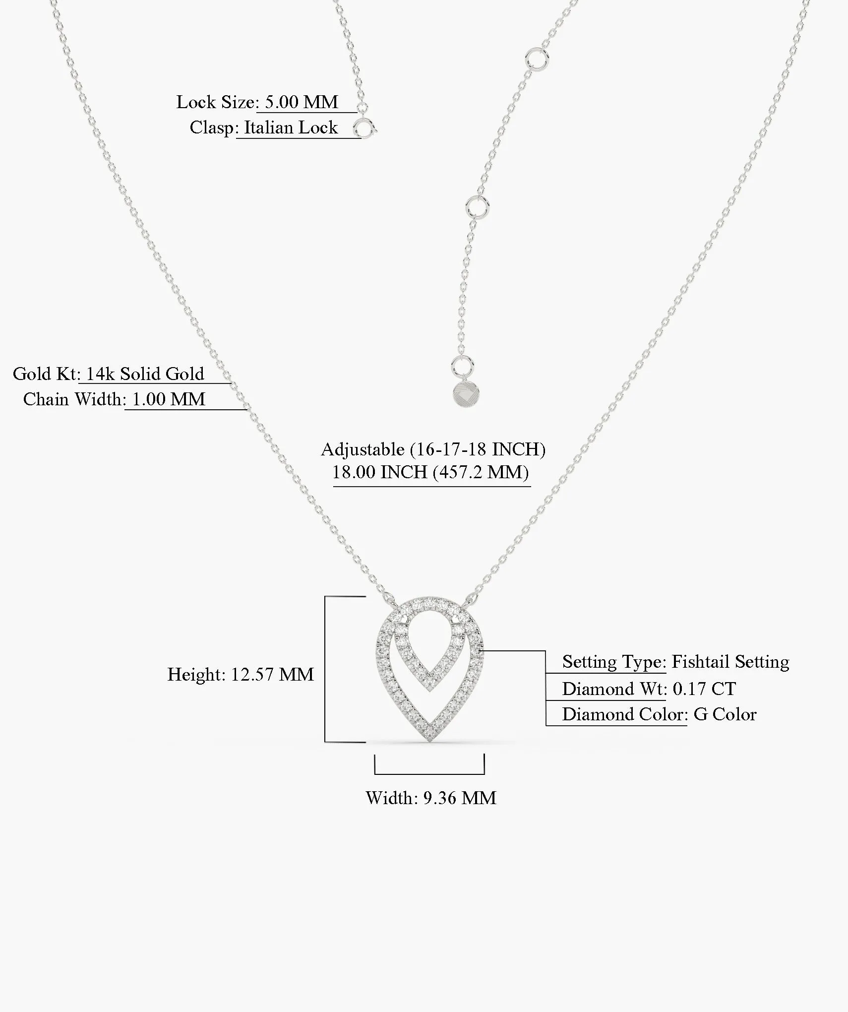 14K Gold Diamond Dewdrop Necklace
