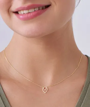 14K Gold Diamond Dewdrop Necklace