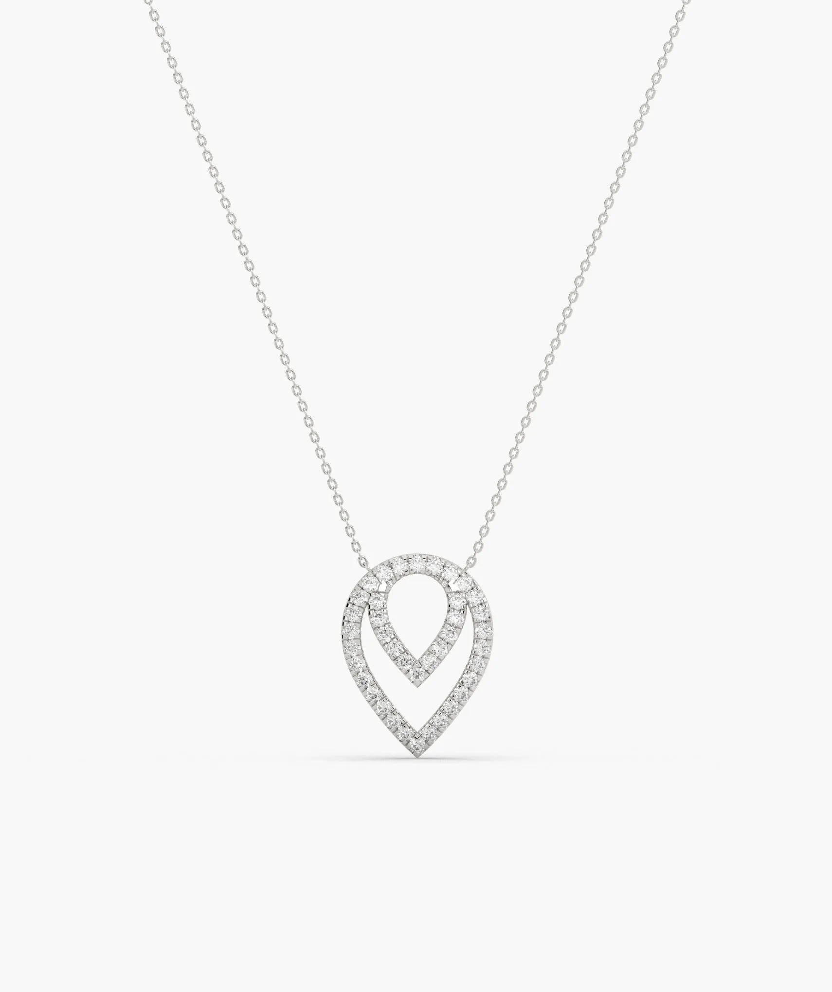 14K Gold Diamond Dewdrop Necklace