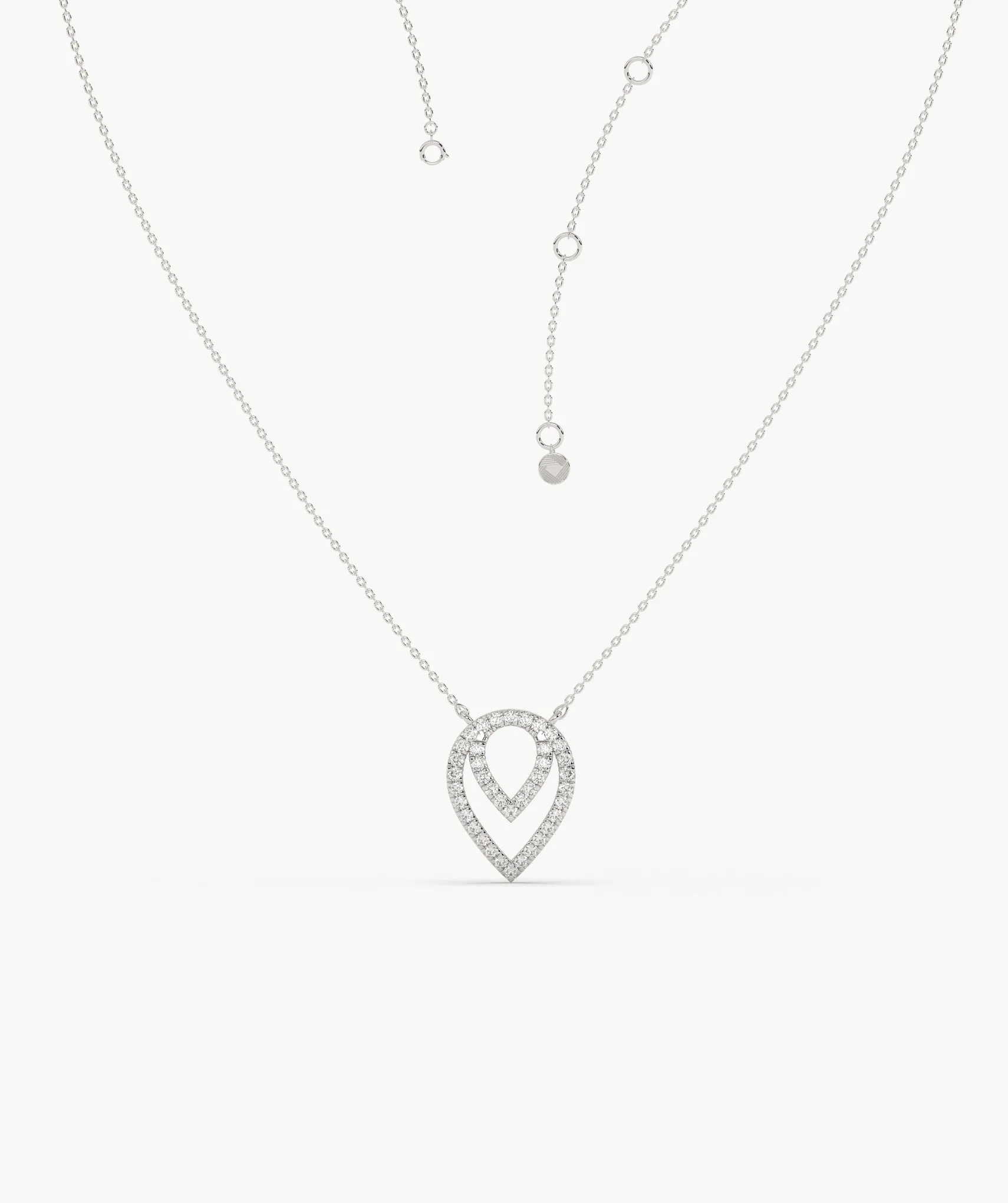 14K Gold Diamond Dewdrop Necklace