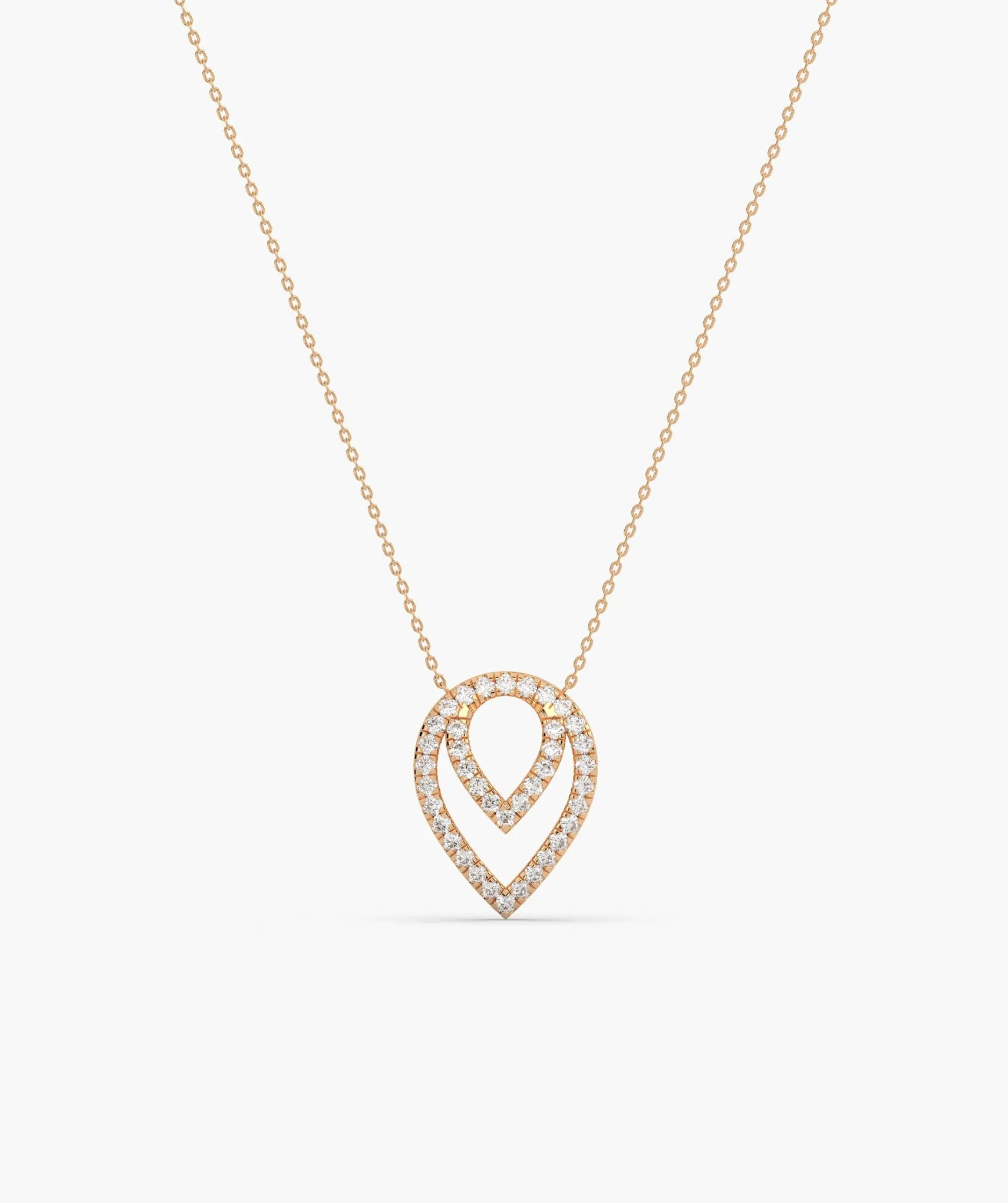 14K Gold Diamond Dewdrop Necklace