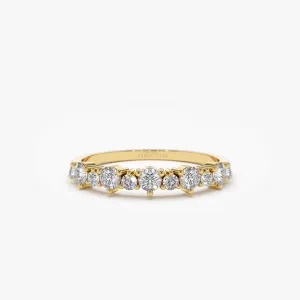 14k Round Diamond Unique Wedding Ring