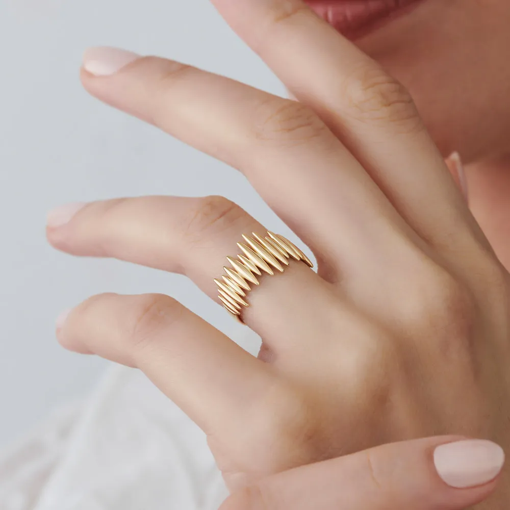 14k Unique Statement Gold Ring