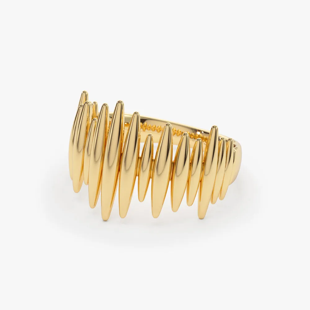 14k Unique Statement Gold Ring