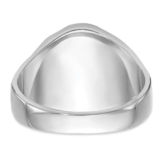 14k White Gold Men's Masonic Ring