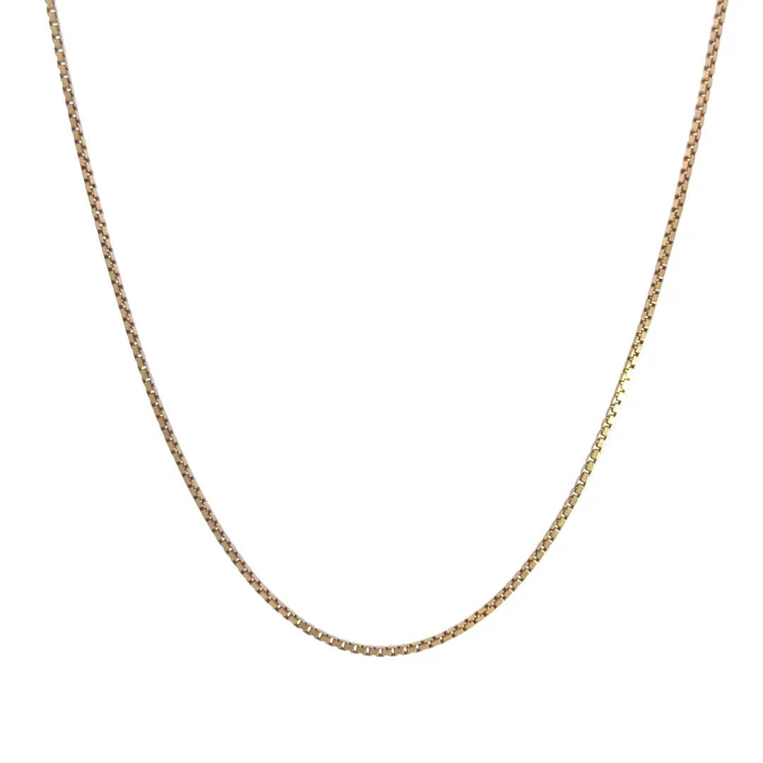 14K Yellow Gold 15" Box Chain Necklace