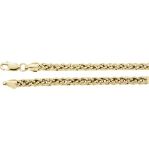14k Yellow Gold 3.25mm Palma 7" Chain