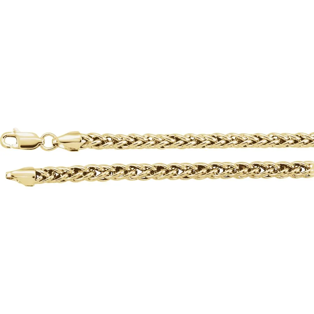 14k Yellow Gold 3.25mm Palma 7" Chain