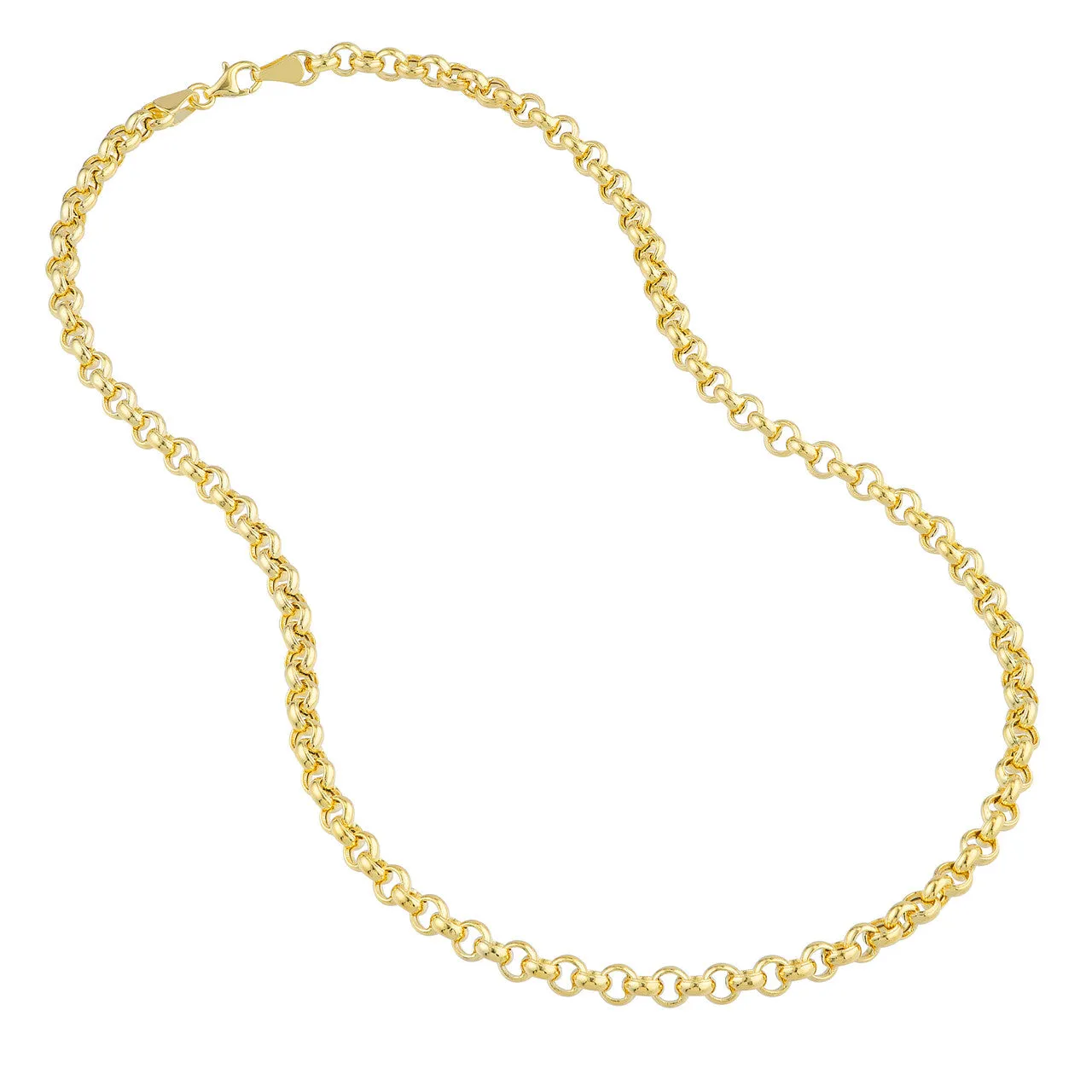 14K Yellow Gold 5.2mm Rolo Chain Necklace