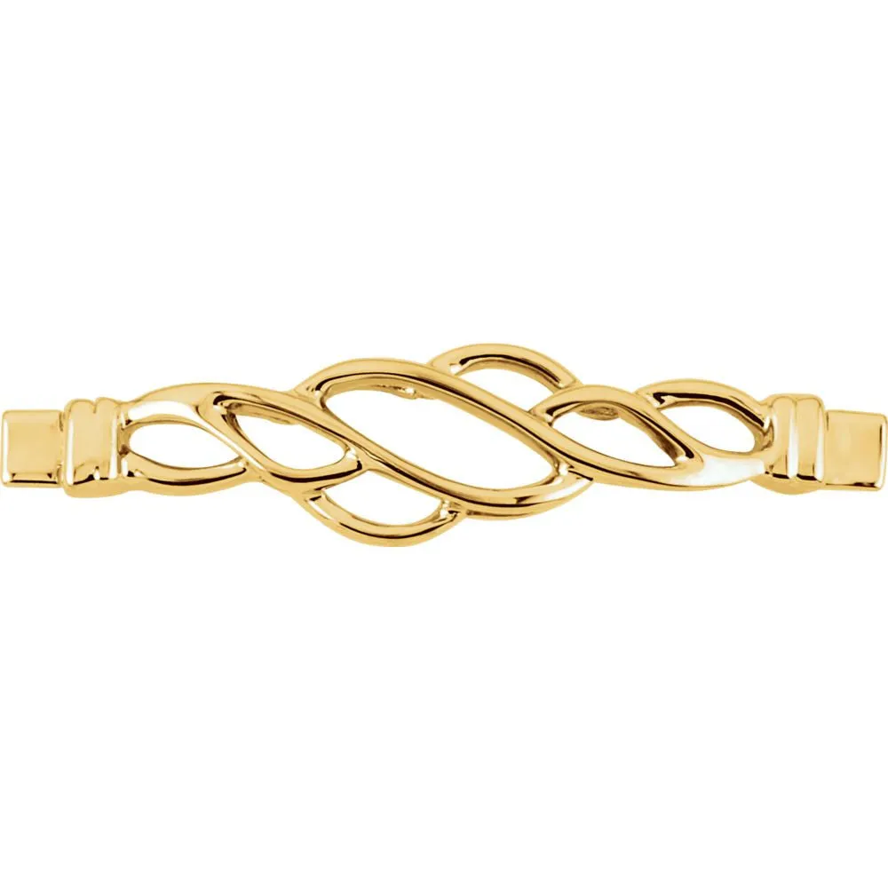 14k Yellow Gold Bracelet Center
