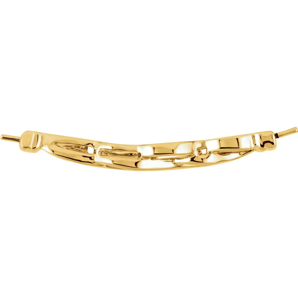 14k Yellow Gold Bracelet Center