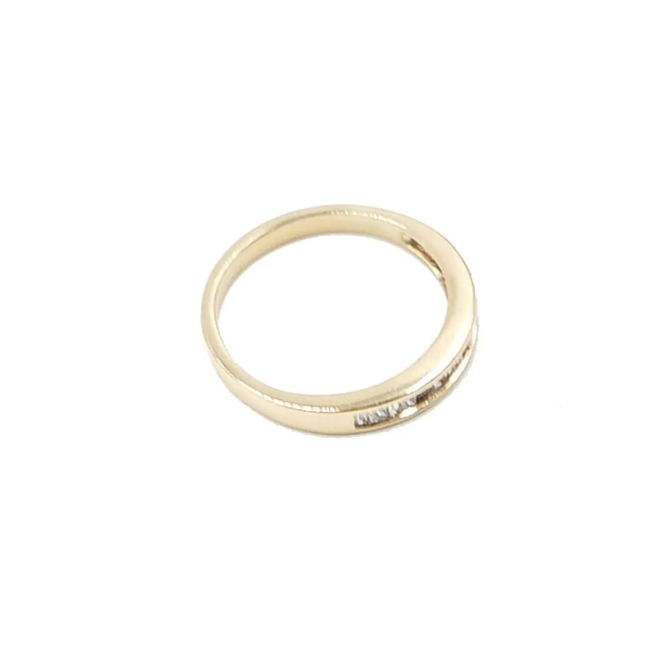 14K Yellow Gold Channel Diamond Ring