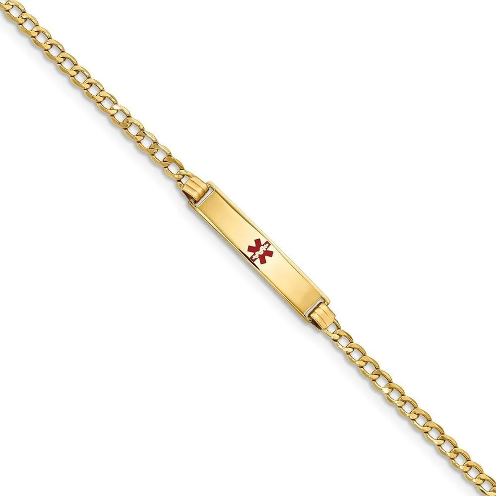 14K Yellow Gold Cuban Link Medical ID Bracelet