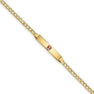 14K Yellow Gold Cuban Link Medical ID Bracelet