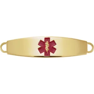 14k Yellow Gold Engravable Medical I.D. Plate