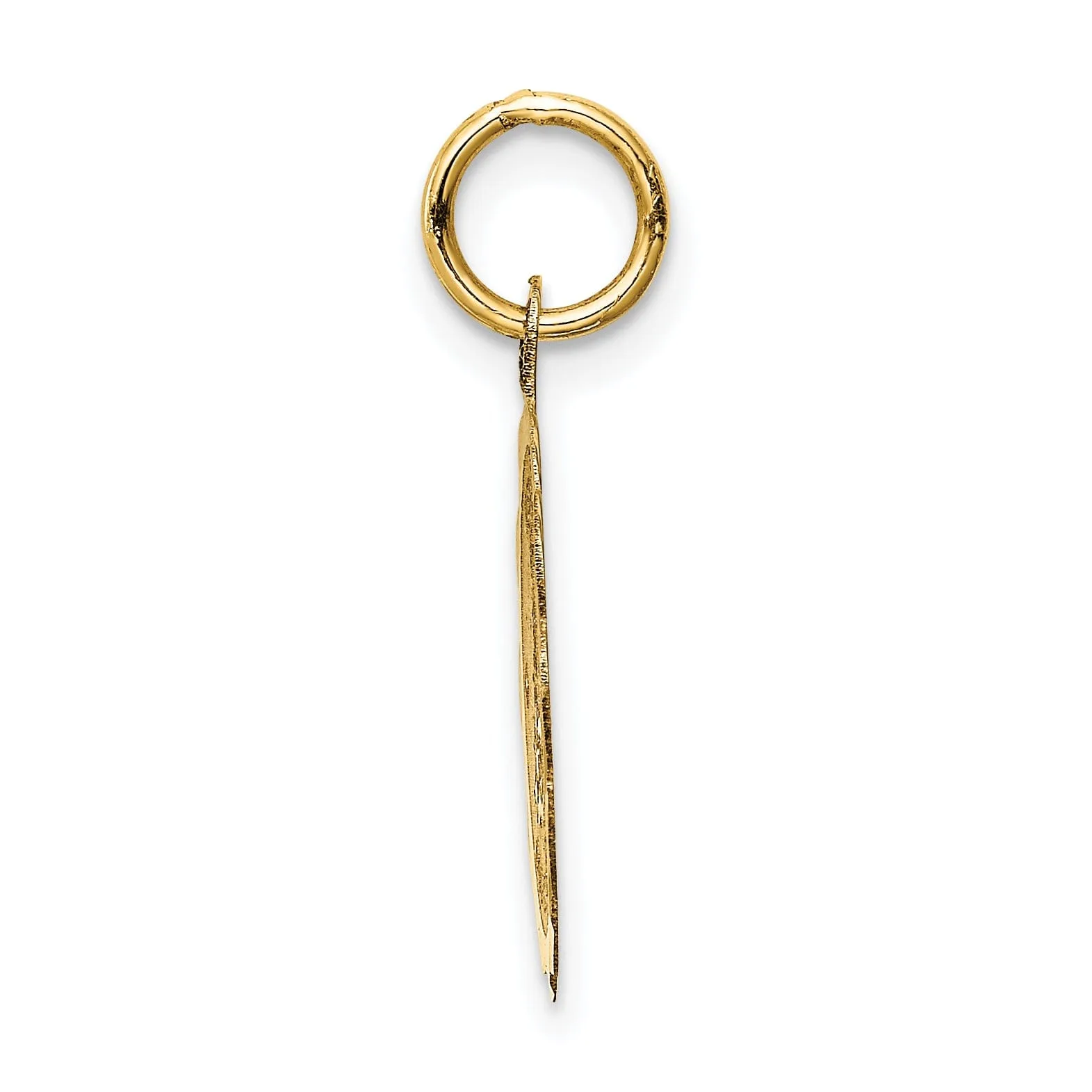 14k Yellow Gold Merry Christmas Round Pendant