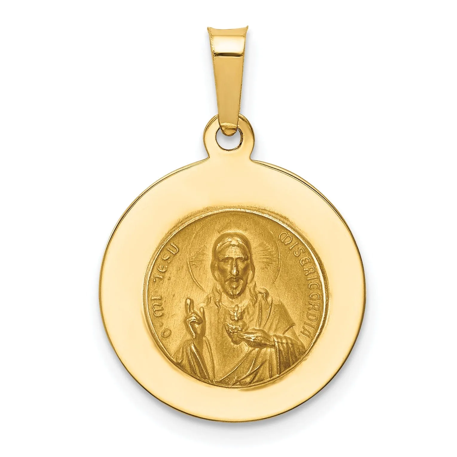 14k Yellow Gold Queen of the Holy Scapular Medal