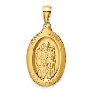 14k Yellow Gold Saint Joseph Medal Pendant