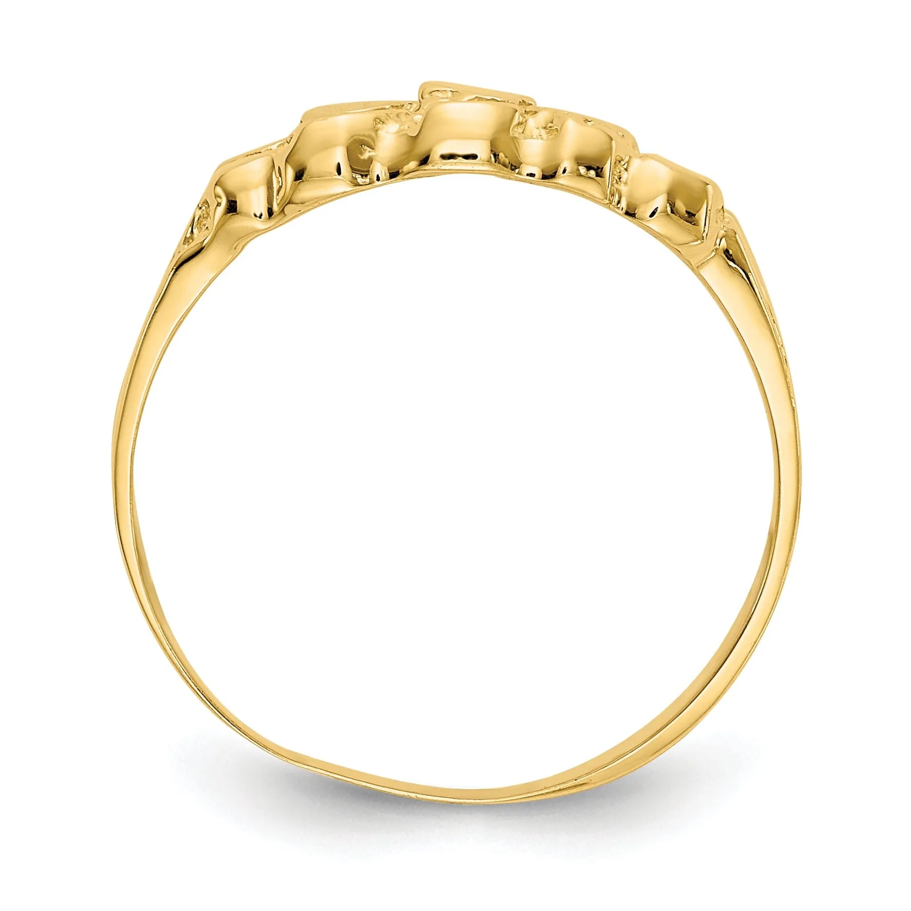 14k Yellow Gold Solid Nugget Ring