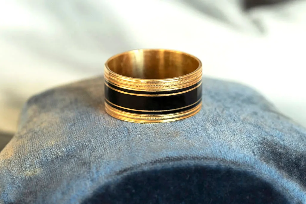 1812. Black Enamel Georgian Mourning Band