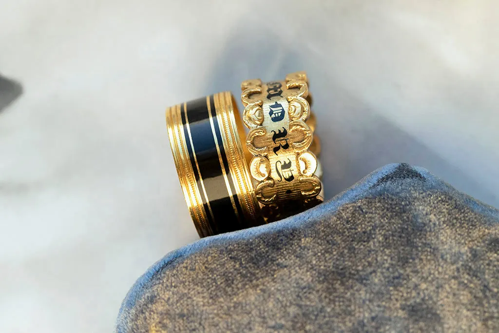 1812. Black Enamel Georgian Mourning Band