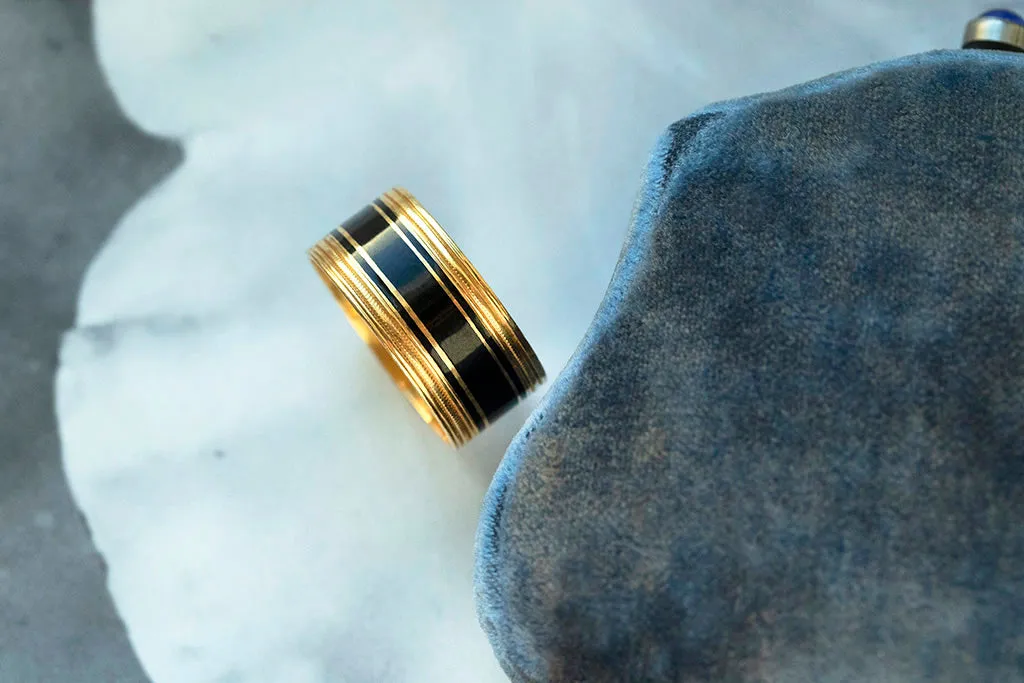 1812. Black Enamel Georgian Mourning Band