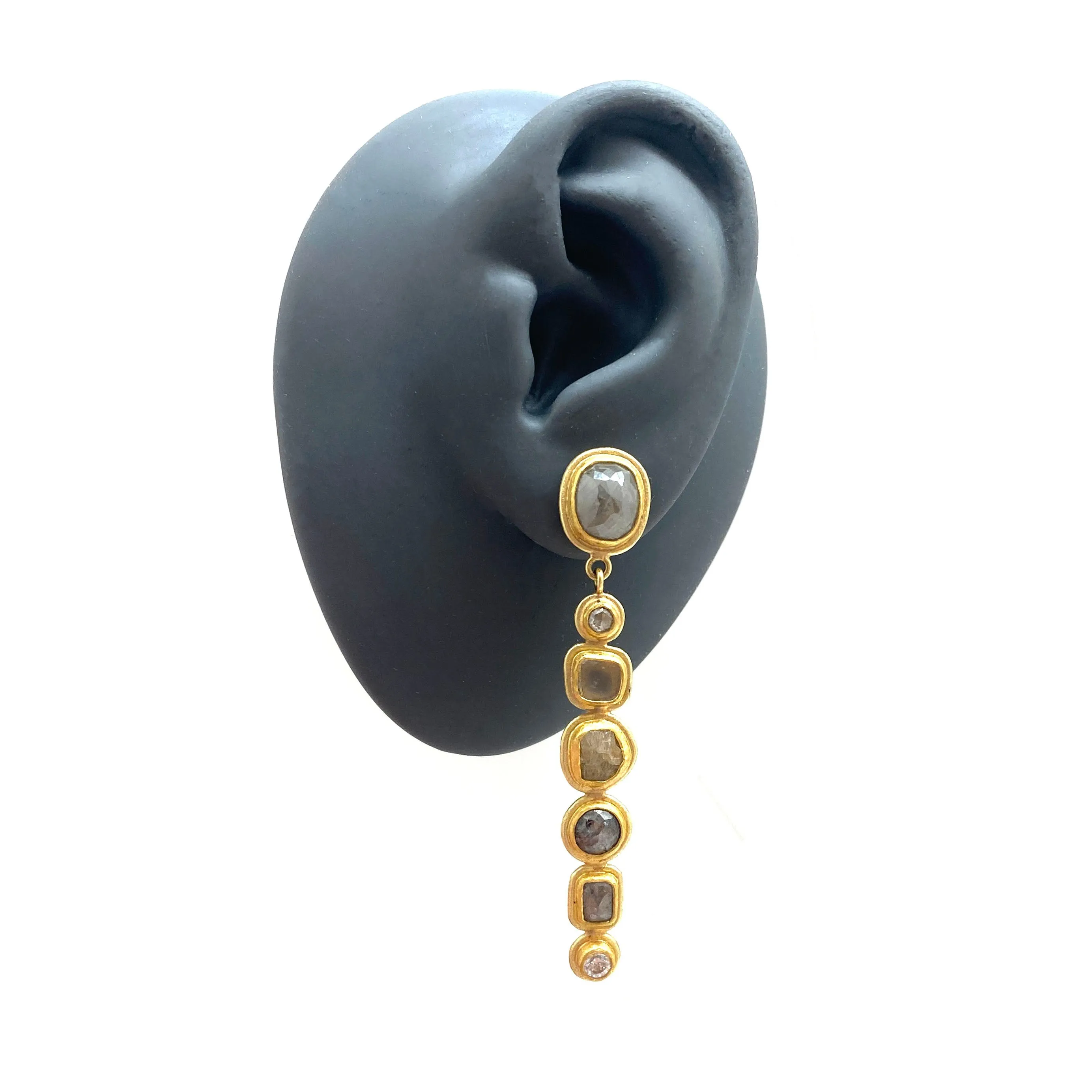 18k & 22k Gold Earrings with Diamonds