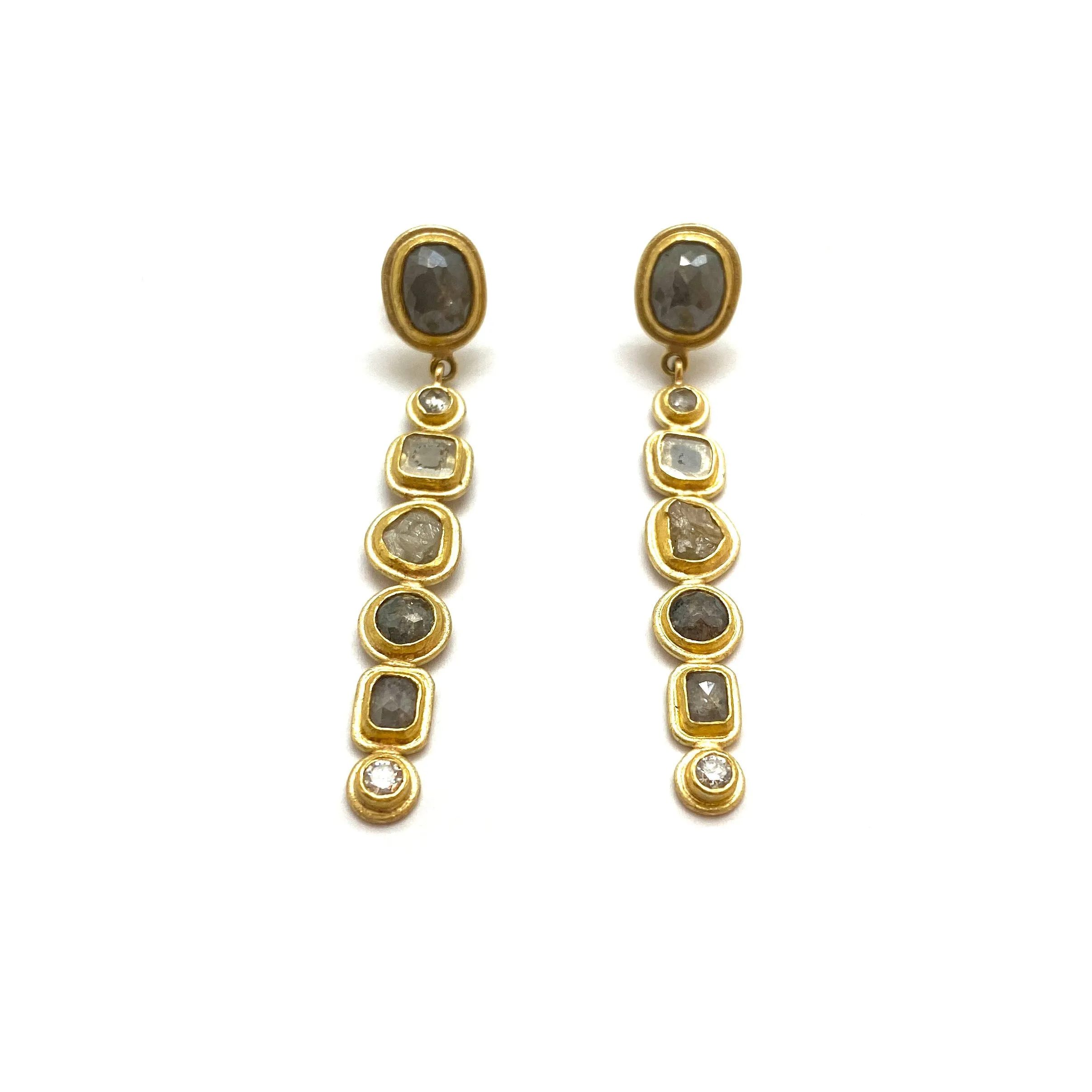 18k & 22k Gold Earrings with Diamonds