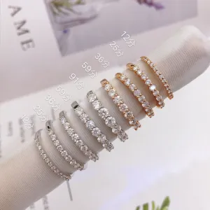 18K Gold Diamond Eternity Ring Exclusively Handcrafted 0.91 Carat Natural Diamond (H-F Color, VS1-VS2 Clarity)
