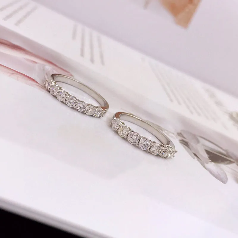 18K Gold Diamond Eternity Ring Exclusively Handcrafted 0.91 Carat Natural Diamond (H-F Color, VS1-VS2 Clarity)