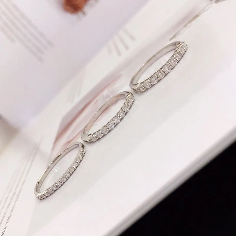18K Gold Diamond Eternity Ring Exclusively Handcrafted 0.91 Carat Natural Diamond (H-F Color, VS1-VS2 Clarity)