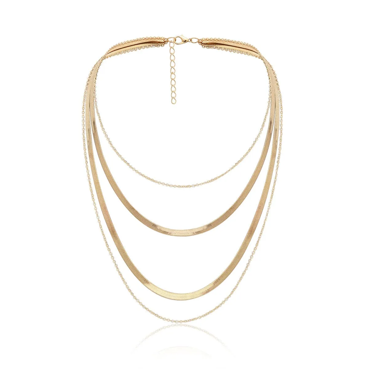 18K Gold-Plated Snake Chain Layered Necklace
