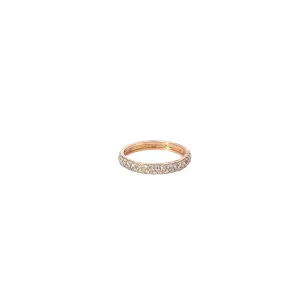 18k rose gold 1.00ct G SI1 Round diamond pave set eternity ring size 7 1/4