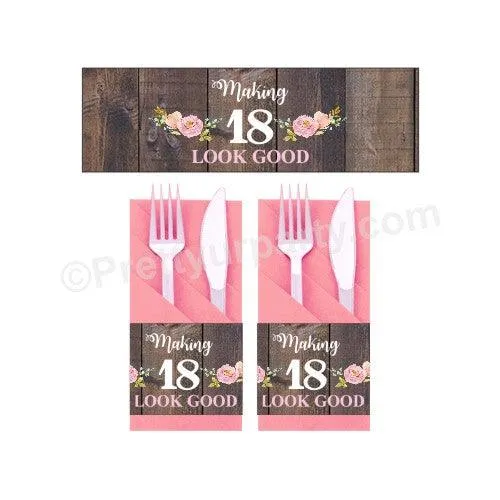 18th Birthday Theme Napkin Rings