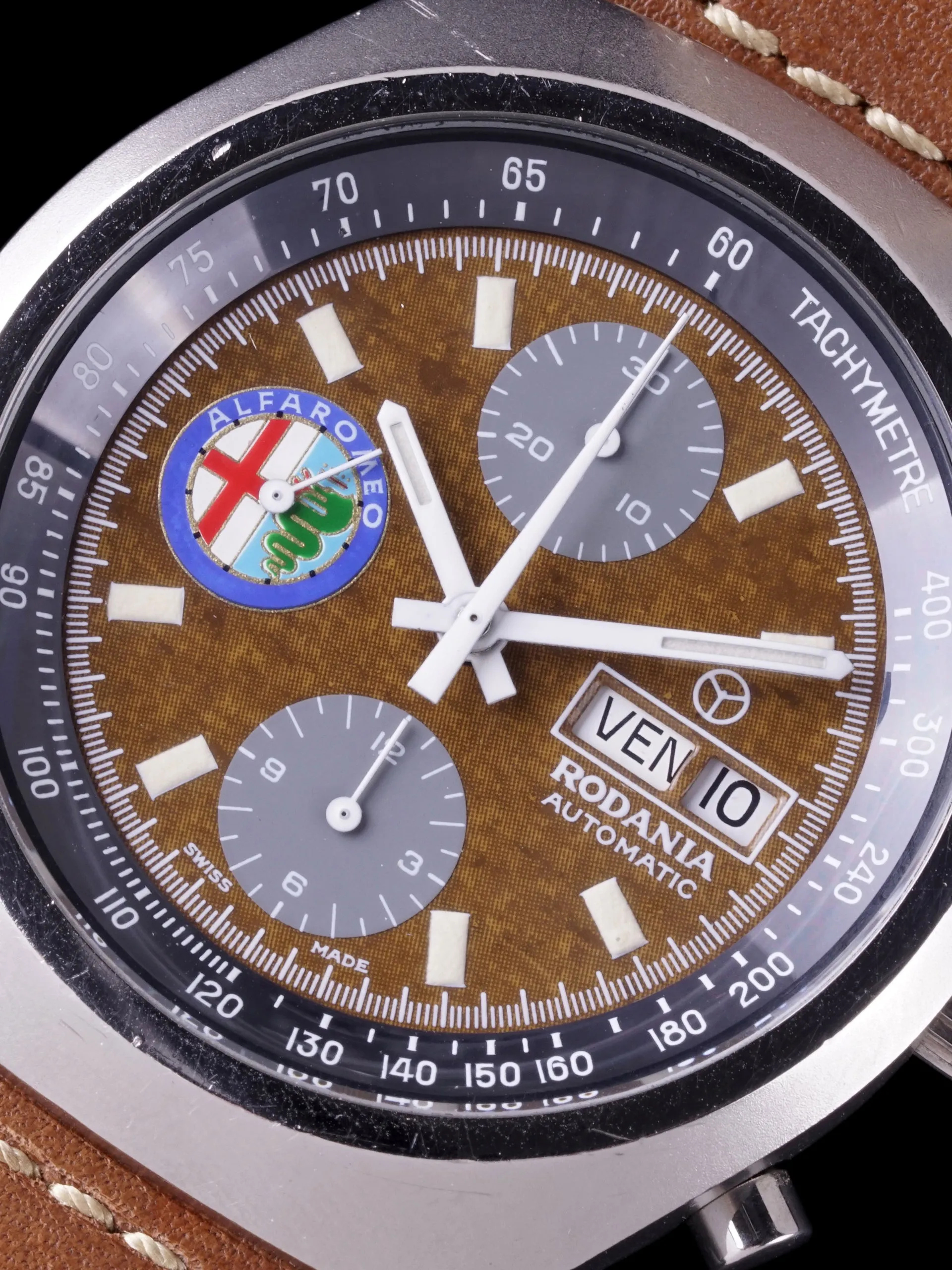 1980s Rodania For Alfa Romeo Chronograph (Ref. 3174.20) W/ Box