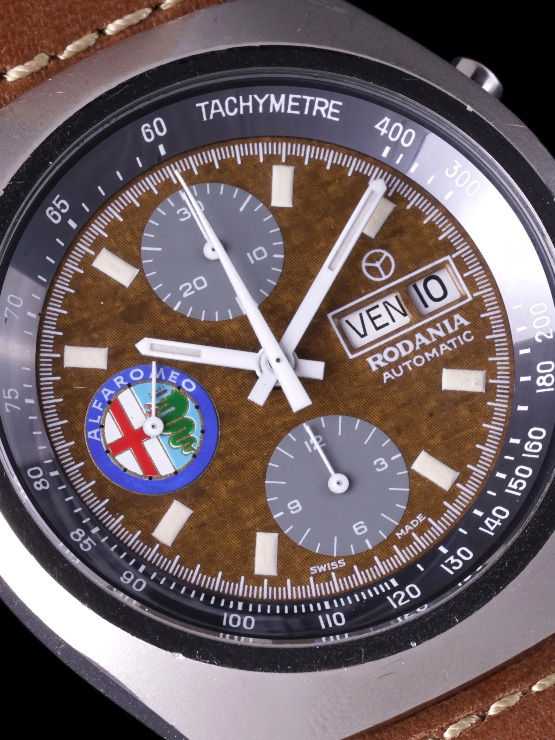 1980s Rodania For Alfa Romeo Chronograph (Ref. 3174.20) W/ Box