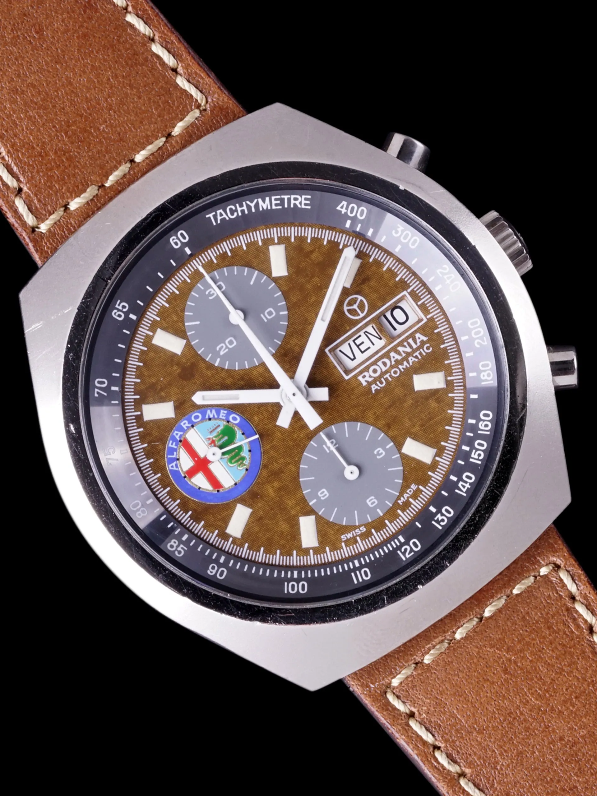1980s Rodania For Alfa Romeo Chronograph (Ref. 3174.20) W/ Box