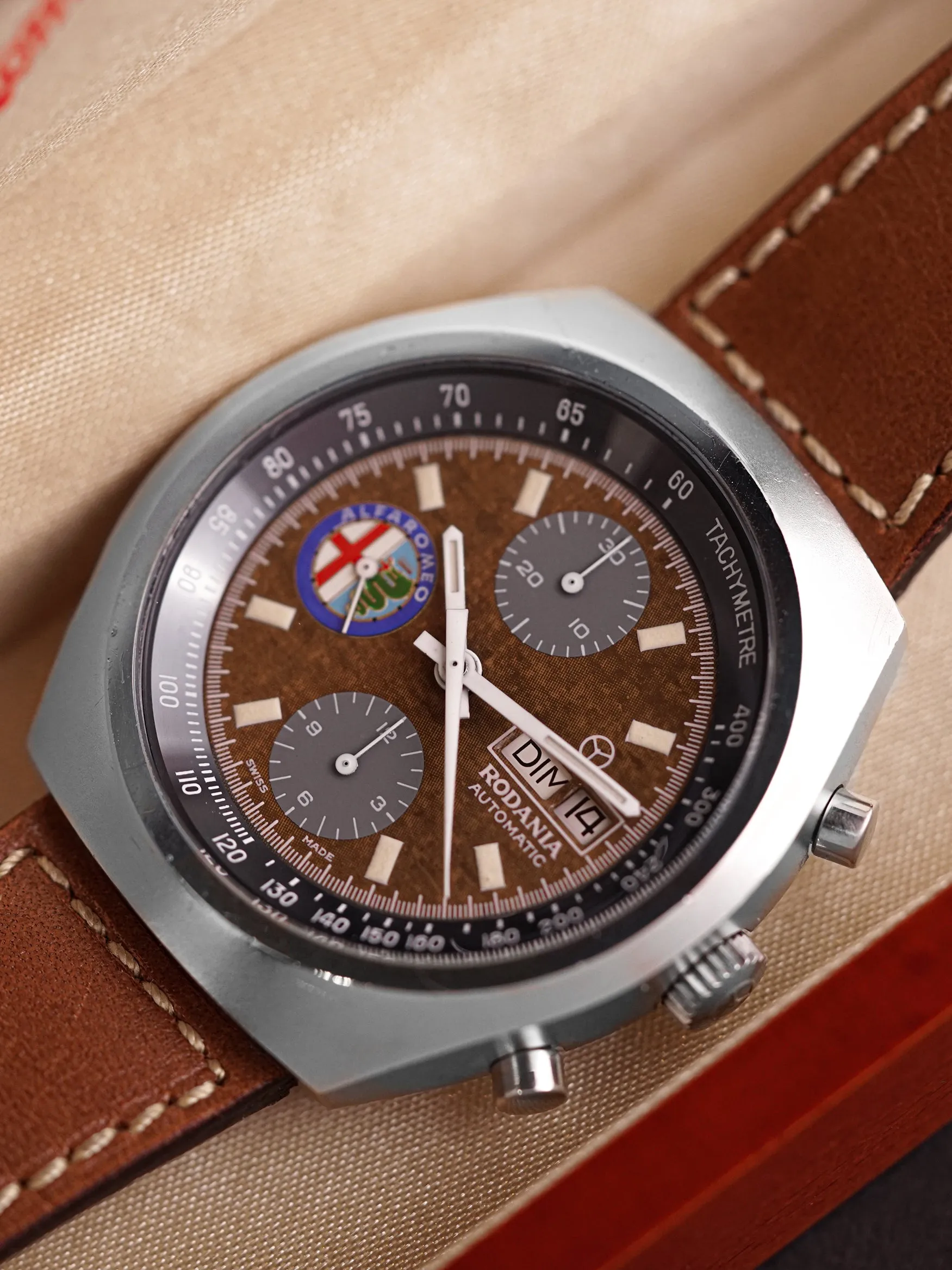 1980s Rodania For Alfa Romeo Chronograph (Ref. 3174.20) W/ Box