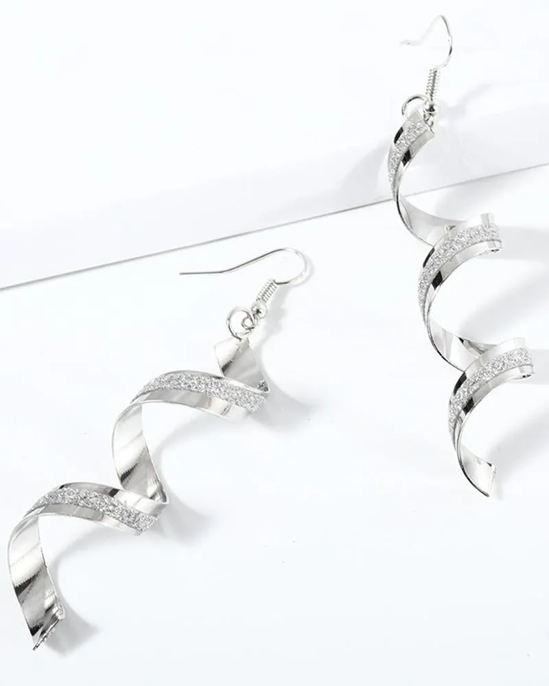 1Pair Twisted Dangle Hook Earrings