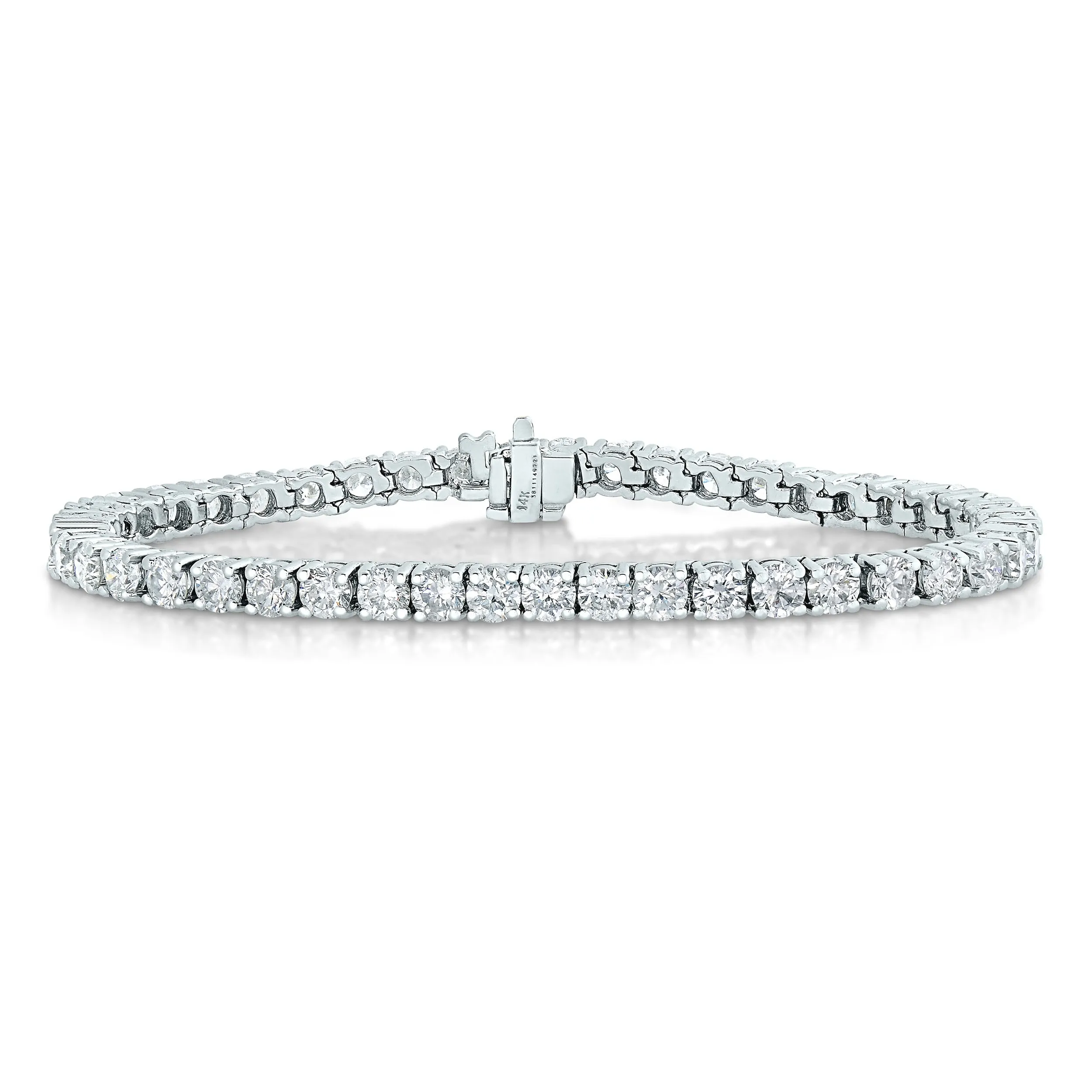 2 cttw Diamond Round Tennis Bracelets in 14K White Gold