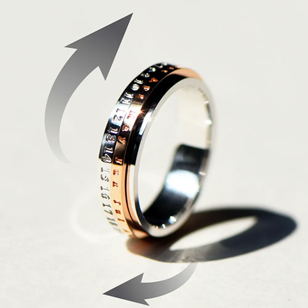 2 Layers Diamond Rotatable 'Special Moment' Wedding Ring
