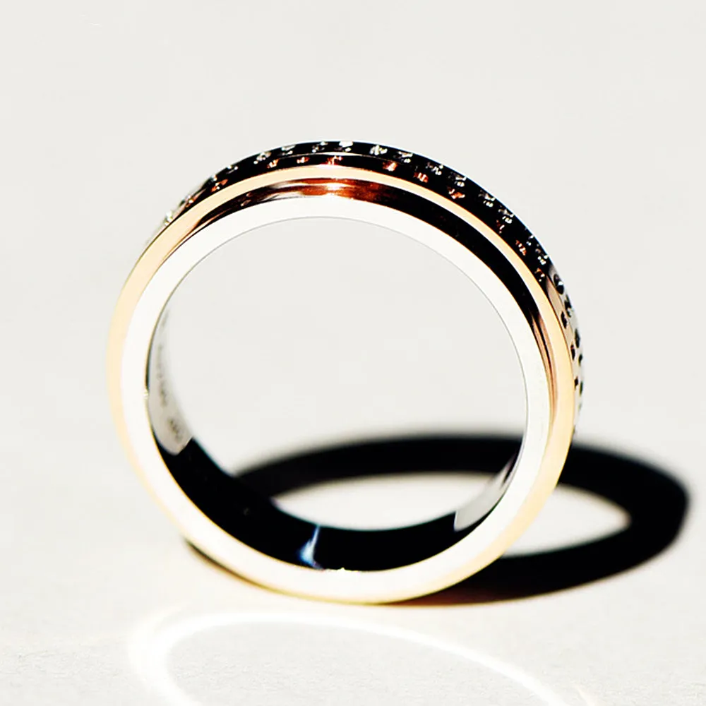 2 Layers Diamond Rotatable 'Special Moment' Wedding Ring